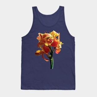 Cannas - Closeup of Spotted Orange Canna Tank Top